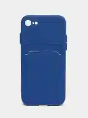 Индиго чехол для iPhone 12, 13, Pro Max, 7, 8, SE 2020 с карманом для карт защита камеры динамика