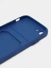 Индиго чехол для iPhone 12, 13, Pro Max, 7, 8, SE 2020 с карманом для карт защита камеры динамика