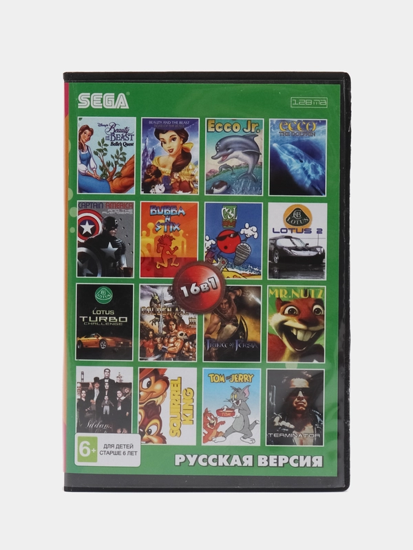 Картридж для Sega 16 в 1, русская версия, 6+