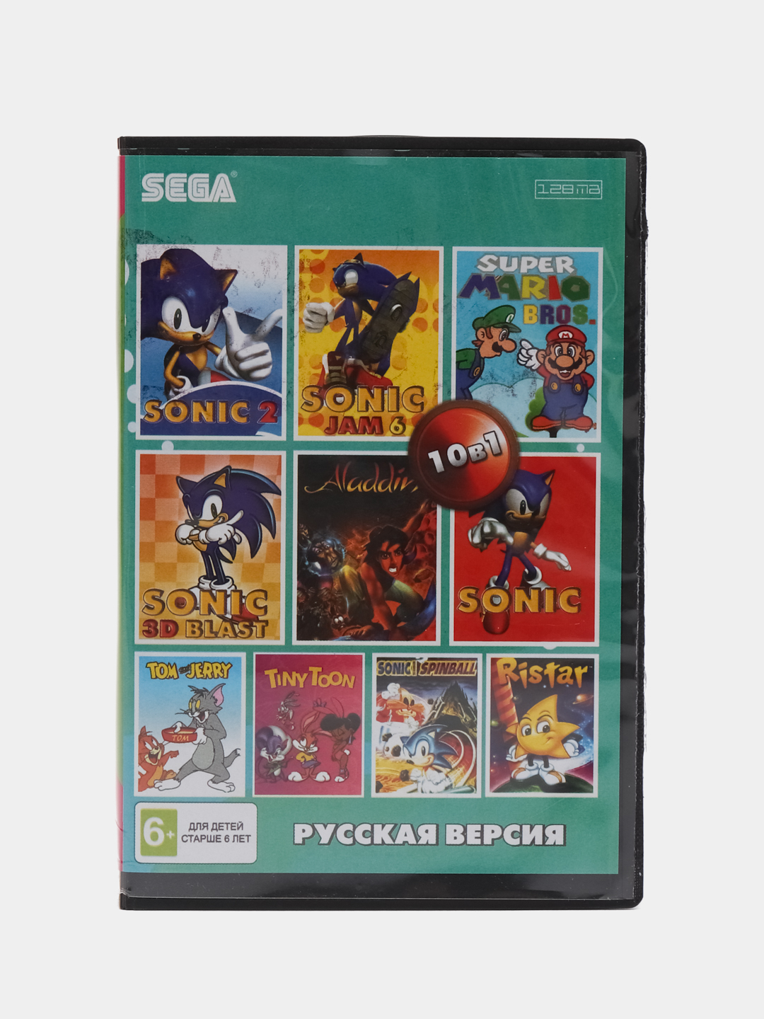 Картридж для Sega 10 в 1, русская версия, 6+ купить по цене 750 ₽ в  интернет-магазине KazanExpress