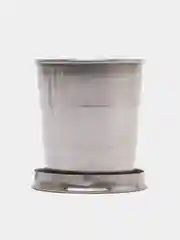 Черный стаканчик складной металлический (75/150мл)