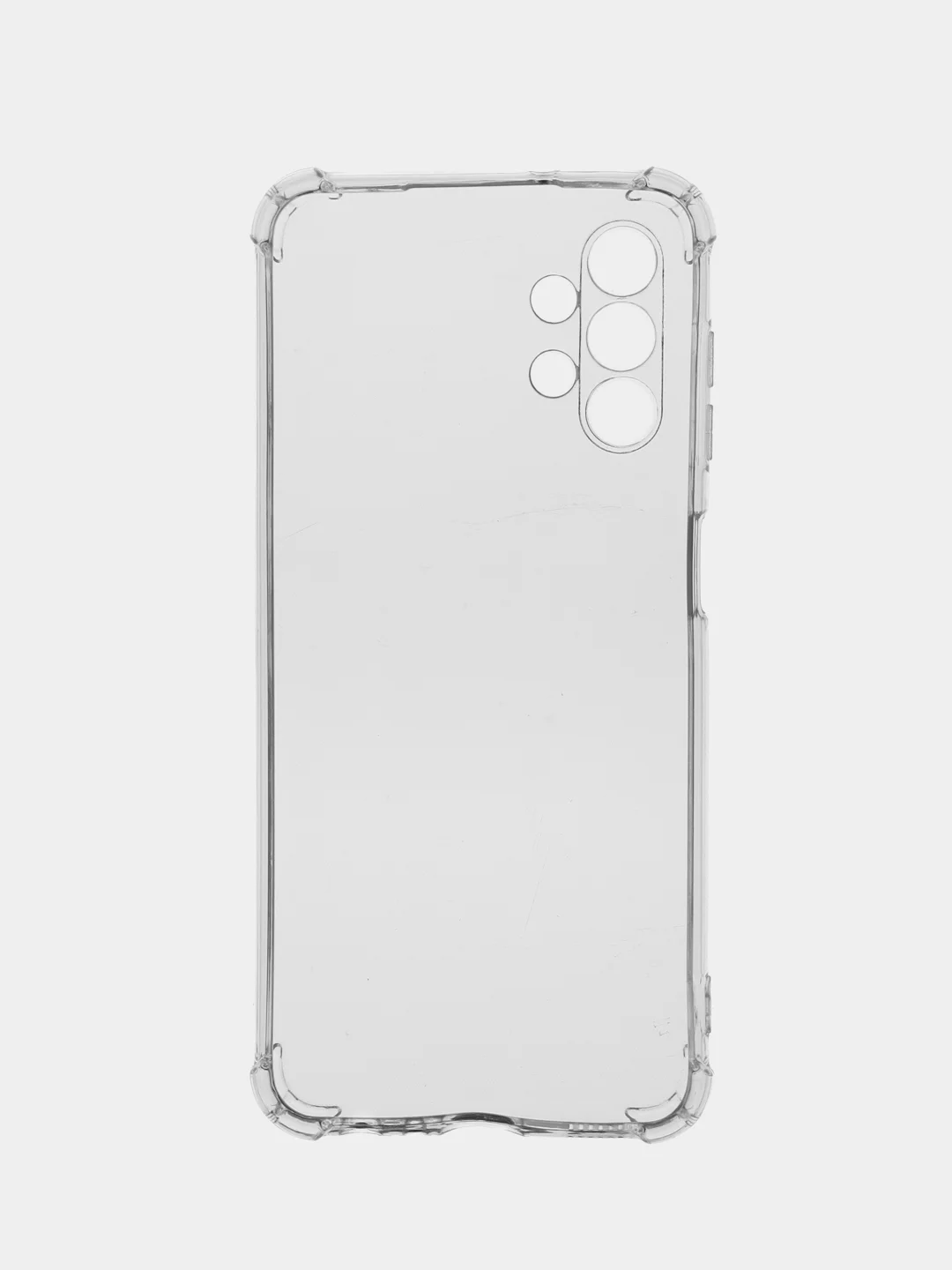 Прозрачный чехол Samsung Galaxy A13 4G (Самсунг Галакси А13), прозрачный черный с защитой камеры