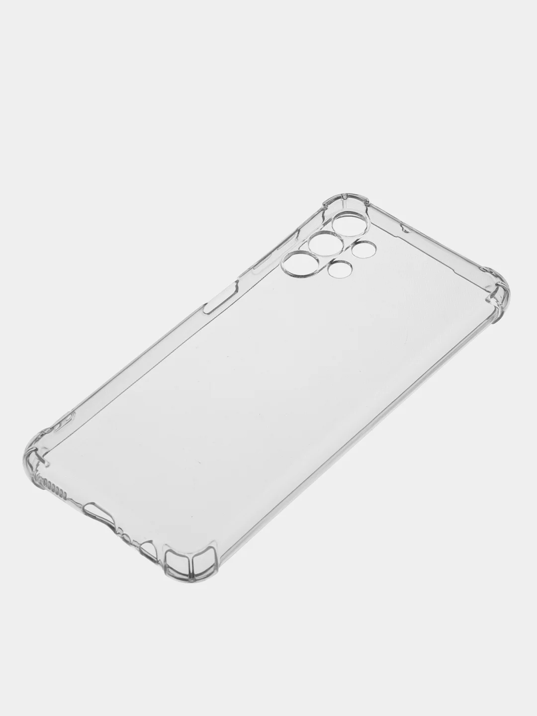 Прозрачный чехол Samsung Galaxy A13 4G (Самсунг Галакси А13), прозрачный черный с защитой камеры