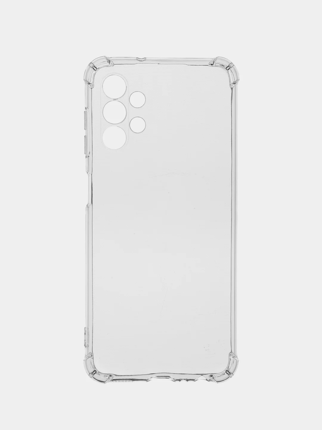 Прозрачный чехол Samsung Galaxy A13 4G (Самсунг Галакси А13), прозрачный черный с защитой камеры