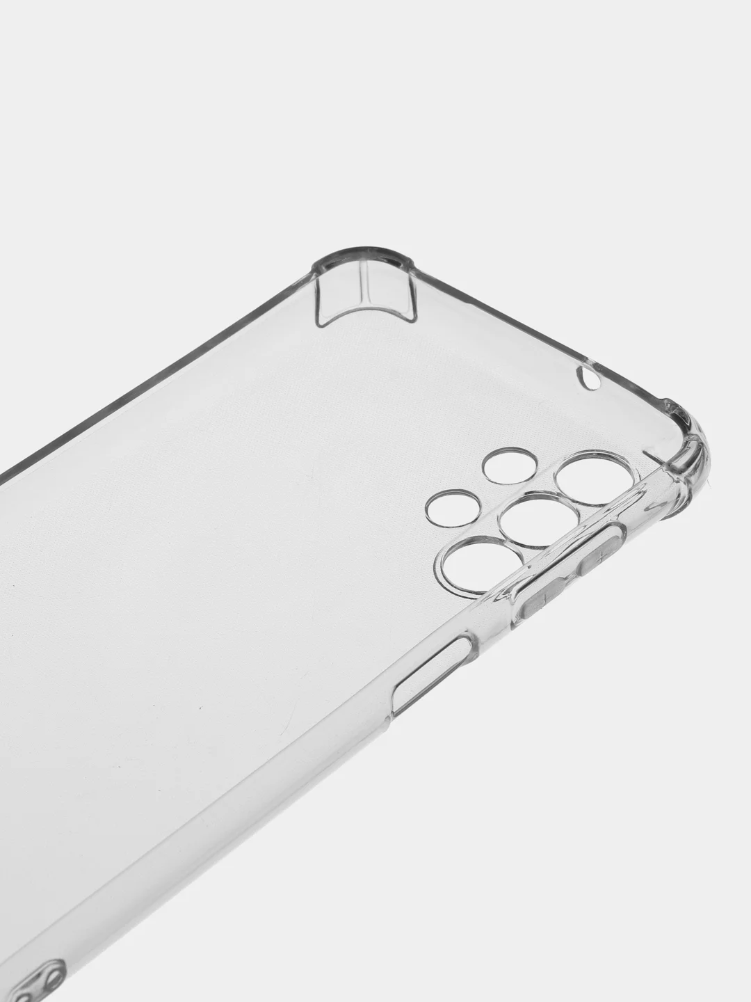 Прозрачный чехол Samsung Galaxy A13 4G (Самсунг Галакси А13), прозрачный черный с защитой камеры