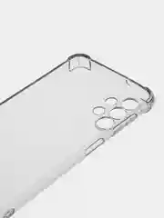 Прозрачный чехол Samsung Galaxy A13 4G (Самсунг Галакси А13), прозрачный черный с защитой камеры