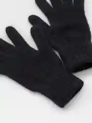 Черный перчатки мужские, вязанные, шерстяные