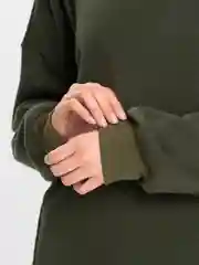 Зелёный хаки худи женское, оверсайз, с капюшоном