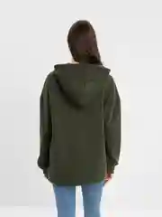 Зелёный хаки худи женское, оверсайз, с капюшоном
