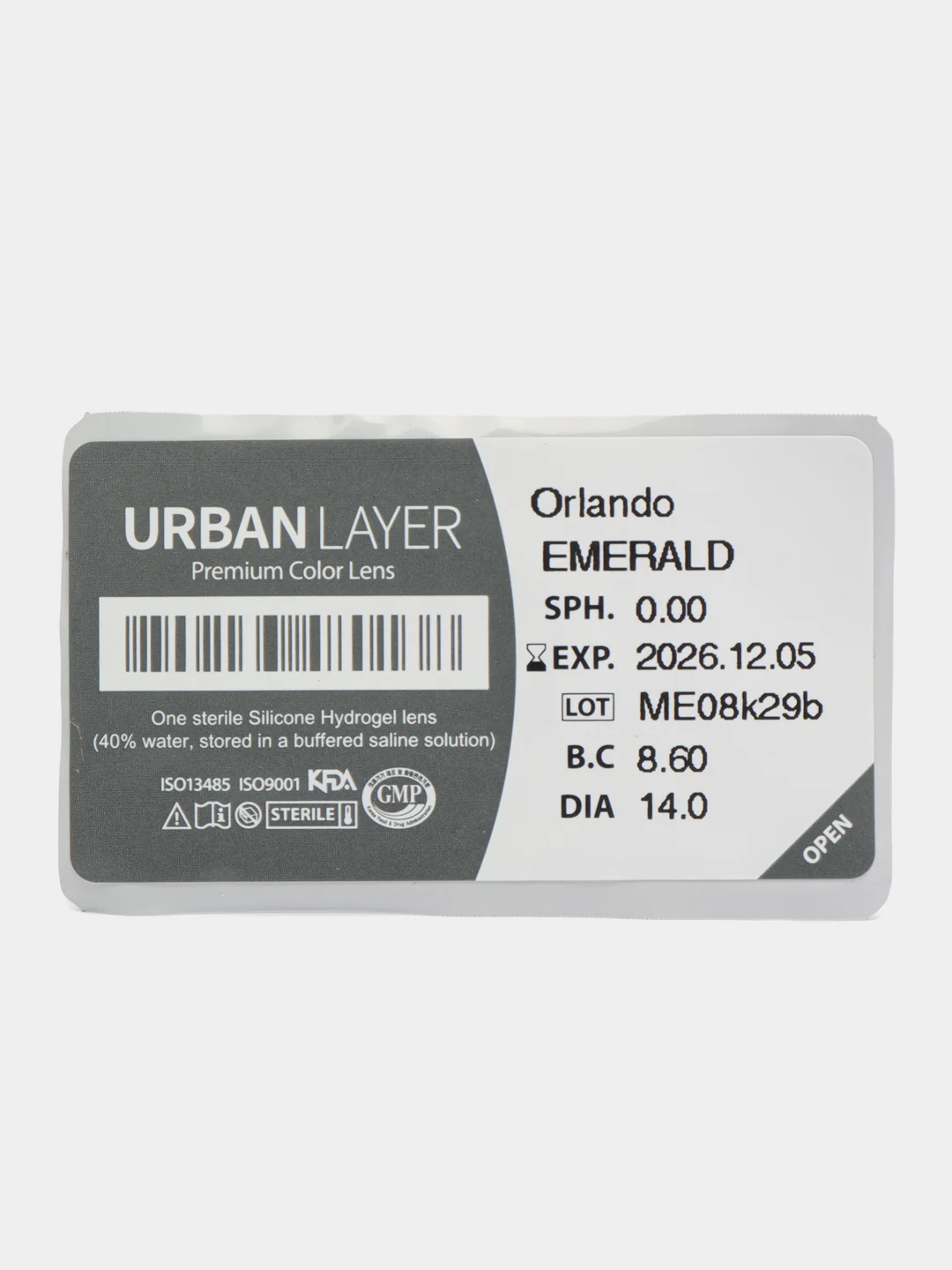 Цветные линзы зеленые Orlando Emerald
