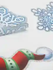 Наклейки на окна "Новогодние" Снеговики с ёлочками, 41 х 29 см новый год украшение дома