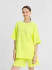 Салатовый костюм спортивный QP Store: футболка и шорты