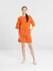 Рыжий костюм спортивный QP Store: футболка и шорты