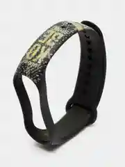 Бронзовый силиконовый ремешок с принтом для Xiaomi Mi Band 7 / 3 / 4 / 5 / 6