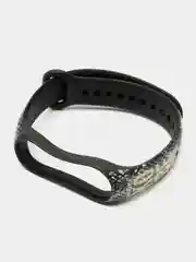 Бронзовый силиконовый ремешок с принтом для Xiaomi Mi Band 7 / 3 / 4 / 5 / 6