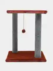 Коричневый игровой комплекс-когтеточка для кошек, джут, с игрушкой