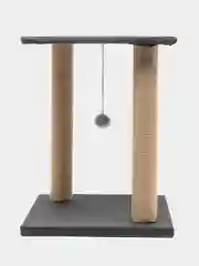 Бежевый меланж когтеточка для кошек с игрушкой, джут