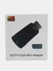 Хром переходник-адаптер из HDMI в VGA, с аудиовыходом и без