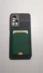 Зеленый чехол XIAOMI POCO M4 PRO 5G с карманом для карты и защитой камеры