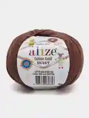 Шоколадный пряжа Alize Cotton Gold Hobby New