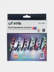 Светодиодная лента, 4 м, 16 цветов, пульт дистанционного управления в комплекте