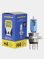 Лампа автомобильная галогенная Goodyear Н4 12V 60/55W P43t Super White