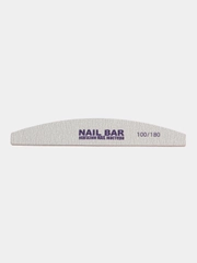 Пилка для ногтей 100/180 и 180/240 NAIL BAR, лодка, полукруг, овал для маникюра