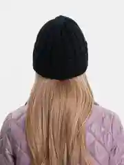 Черный шапка бини QP Store, вязаная, демисезонная