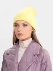 Желтый шапка с отворотом