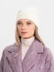 Индиго шапка с отворотом, гладкая