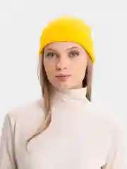 Желтый шапка без отворота, гладкая
