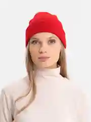 Красный шапка без отворота, гладкая