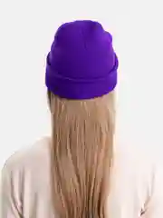 Фиолетовый шапка без отворота, гладкая