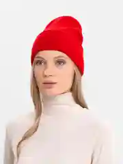 Красный шапка с отворотом