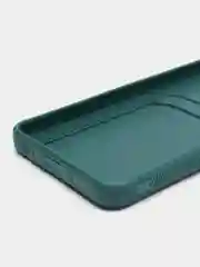 Зеленый чехол TECNO POP 5 с отделением для пластиковой карты