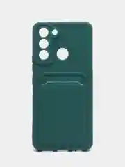 Зеленый чехол TECNO POP 5 с отделением для пластиковой карты