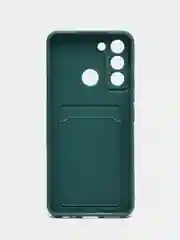 Зеленый чехол TECNO POP 5 с отделением для пластиковой карты
