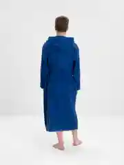 Синий халат мужской банный махровый