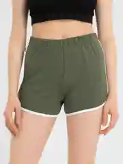 Зелёный хаки шорты женские, спортивные