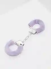 Фиолетовый наручники для БДСМ с мехом