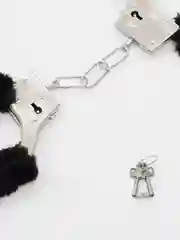 Красный наручники с мехом, для ролевых, БДСМ игр