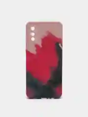 Багровый чехол Samsung Galaxy A02, Самсунг Галакси А02 силиконовый с мягким подкладом