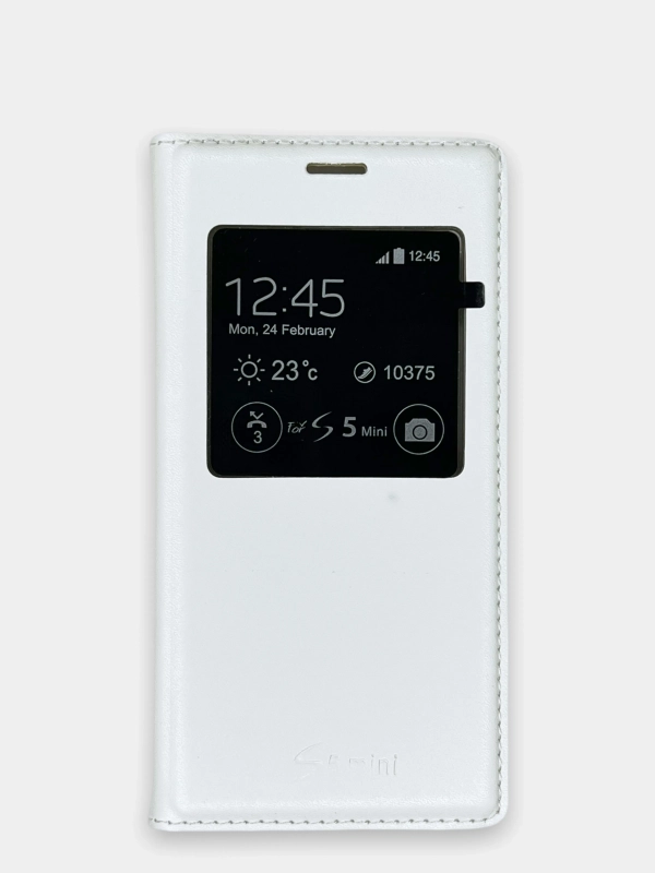 Чехол книжка Samsung Galaxy S5 Mini, Самсунг Галакси С5 Мини с окошком