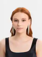 Серьги длинные со стразами