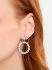Белый серьги и кулон "Бонтон"