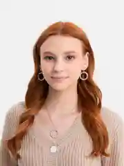 Белый серьги и кулон "Бонтон"
