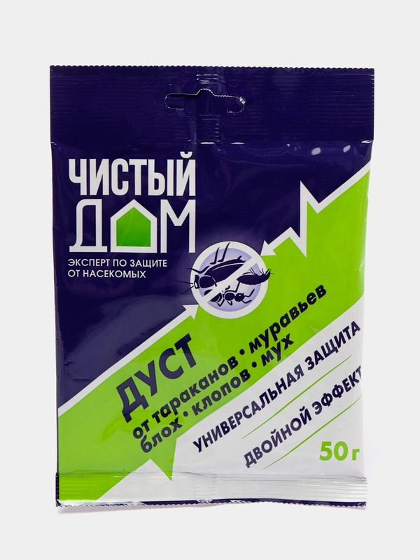 Дуст от тараканов, блох, мух, клопов, 50 г от всех видов насекомых