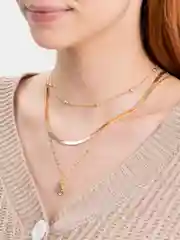 Золотистый хаки цепочка на шею