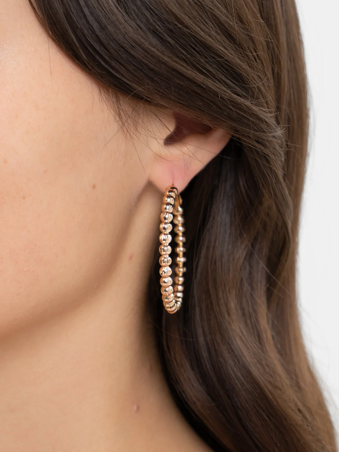 Серьги-кольца Xuping Jewelry, с шариками из медицинской стали