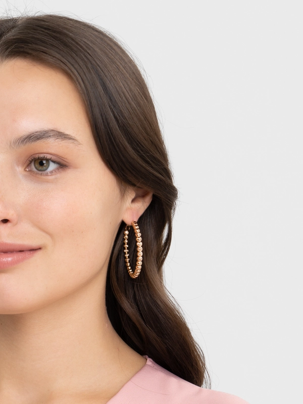 Серьги-кольца Xuping Jewelry, с шариками из медицинской стали